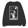 Boston Terrier Tarot Card Star With The Moon Men Women Kids Women Crewneck Sweatshirt, novelty gifts, funny gifts
