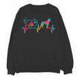 Boston Terrier Tie Dye Heartbeat Love Dog Men Women Women Crewneck Sweatshirt, novelty gifts, funny gifts