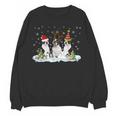 Christmas Boston Terrier Santa Dog Lover Women Crewneck Sweatshirt, novelty gifts, funny gifts