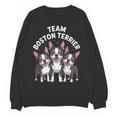 Cute Cartoon For Dog Owners Pet Team Boston Terrier Women Crewneck Sweatshirt, novelty gifts, funny gifts