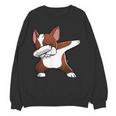 Dabbing Red Boston Terrier Dab Dance Dog Men Women Kids Women Crewneck Sweatshirt, novelty gifts, funny gifts