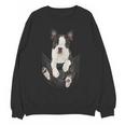 Dog Lovers Boston Terrier In Pocket Dog Face For Men Women Kids Women Crewneck Sweatshirt, novelty gifts, funny gifts