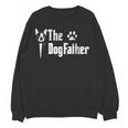 The Dogfather Boston Terrier Dog Dad Father's Day Women Crewneck Sweatshirt, novelty gifts, funny gifts
