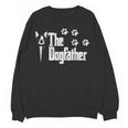 The Dogfather Boston Terrier Dog Dad Tshirt Idea Women Crewneck Sweatshirt, novelty gifts, funny gifts