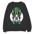 Green Boston Terrier Shamrock St Patricks Day Boston Terrier Women Crewneck Sweatshirt, novelty gifts, funny gifts