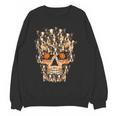 Halloween Costume Skull Boston Terrier Dog Lover For Men Women Kids Women Crewneck Sweatshirt, novelty gifts, funny gifts