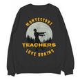 Montessori Teachers Love Brains Halloween Novelty Men Women Women Crewneck Sweatshirt, novelty gifts, funny gifts