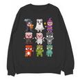 Pig Spooky Ghost Witch Boo-Jee Horror Pumpkin Pig Halloween Women Crewneck Sweatshirt, novelty gifts, funny gifts