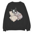 Sleepy Boston Terrier Pajama Men Women Kids Women Crewneck Sweatshirt, novelty gifts, funny gifts