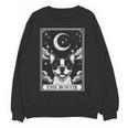 Tarot Card Vintage Crescent Moon Boston Terrier Dog Mom Women Crewneck Sweatshirt, novelty gifts, funny gifts