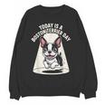 Today Is A Boston Terrier Day Cute Dog Lover Cartoon Women Crewneck Sweatshirt, novelty gifts, funny gifts