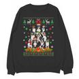 Ugly Sweater Christmas Tree Boston Terrier Dog Xmas Pajama Women Crewneck Sweatshirt, novelty gifts, funny gifts