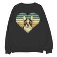 Vintage American Boston Terrier Lovers Valentine's Day Women Crewneck Sweatshirt, novelty gifts, funny gifts