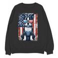 Vintage Boston Terrier Dog American USA US Flag Pets Lovers Tank Top Women Crewneck Sweatshirt, novelty gifts, funny gifts