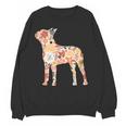 Vintage Floral Boston Terrier For Dog Lover Women Crewneck Sweatshirt, novelty gifts, funny gifts