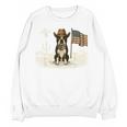 Boston Terrier 4th Of July US American Flag Dog Patriotic Women Crewneck Sweatshirt, novelty gifts, funny gifts