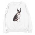 Boston Terrier Dog Dad Boston Terrier Dog Lovers Women Crewneck Sweatshirt, novelty gifts, funny gifts