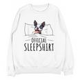 Boston Terrier Dog Lovers Sleepshirt Apparel Men Women Women Crewneck Sweatshirt, novelty gifts, funny gifts
