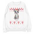 Boston Terrier Dog Santa Hat Men Kids Ugly Christmas Light Women Crewneck Sweatshirt, novelty gifts, funny gifts