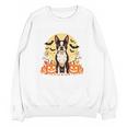 Boston Terrier Halloween Dog Lover Pumpkin Costume Women Crewneck Sweatshirt, novelty gifts, funny gifts
