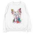 Boston Terrier Splash Women Crewneck Sweatshirt, novelty gifts, funny gifts