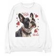 Boston Terrier Is My Valentine Cute Pet Dog Owner Valentine Women Crewneck Sweatshirt, novelty gifts, funny gifts