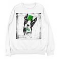 Cool Saint Patrick's Boston Terrier T Shirt For Dogs Lovers Women Crewneck Sweatshirt, novelty gifts, funny gifts