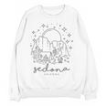 Cool Vintage Cactus Sedona Arizona Camping Souvenir Women Crewneck Sweatshirt, novelty gifts, funny gifts
