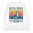 Dog Boston Terrier Mom Vintage Boston Terrier Mom Women Crewneck Sweatshirt, novelty gifts, funny gifts