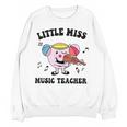 Little Miss Music Teacher Music Teacher Team Women Crewneck Sweatshirt, novelty gifts, funny gifts