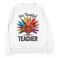 One Thankful Teacher Thanksgiving TurkeyCute Pencil Women Crewneck Sweatshirt, novelty gifts, funny gifts