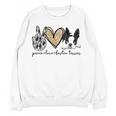 Peace Love Boston Terrier Boston Terrier Lover Dog Mom Women Crewneck Sweatshirt, novelty gifts, funny gifts