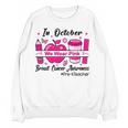 Pre-k Teacher In October We Wear Pink Breast Cancer Women Crewneck Sweatshirt, novelty gifts, funny gifts