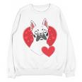 Valentine's Day Boston Terrier Women Crewneck Sweatshirt, novelty gifts, funny gifts