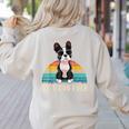 Boston Terrier Boston-Bulldog For Men Women Girls Kids Women's Sweatshirt Back Print Sand