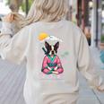 Boston Terrier Boston Bull Terrier Women's Sweatshirt Back Print Sand