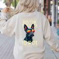 Boston Terrier Dad Boston Bull Bostie Dog Women's Sweatshirt Back Print Sand