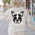 Boston Terrier Dad Father’s Day Dog Dad Men’s Women's Sweatshirt Back Print Sand