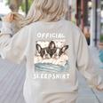 Boston Terrier Dog Official Sleepshirt Pajamas Nightgown Men Women Girls Kids Women's Sweatshirt Back Print Sand