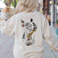 Boston Terrier Dog Graphic Pet Art Boston Terrier For Men Women Kids Women's Sweatshirt Back Print Sand