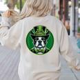 Boston Terrier Dog St Patricks Day Irish Pet Lover Men Women Kids Women's Sweatshirt Back Print Sand