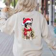 Boston Terrier Dog Ugly Christmas Dog Xmas For Men Women Kids Women's Sweatshirt Back Print Sand
