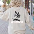 Boston Terrier Dog Untamed For Men Women Women's Sweatshirt Back Print Sand