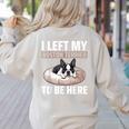 Boston Terrier Dog Women's Sweatshirt Back Print Sand
