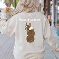 Boston Terrier Who Farted Women's Sweatshirt Back Print Sand
