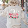 Boston Terrier Grandma Nana Dog Lover Christmas Women's Sweatshirt Back Print Sand