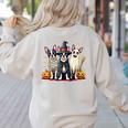 Boston Terrier Halloween Costume Mummy Witch Ghost Dog Lover For Men Women Kids Women's Sweatshirt Back Print Sand