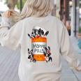 Boston Terrier Happy Pills T-Shirt Women's Sweatshirt Back Print Sand