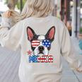 Boston Terrier Merica 4th Of July T Shirt Men Boys Dog Puppy Women's Sweatshirt Back Print Sand