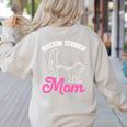 Boston Terrier Mom Women's Sweatshirt Back Print Sand